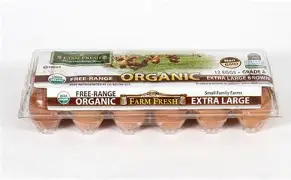 Fresh Farm Organic Brown Eggs (Pack of 12)