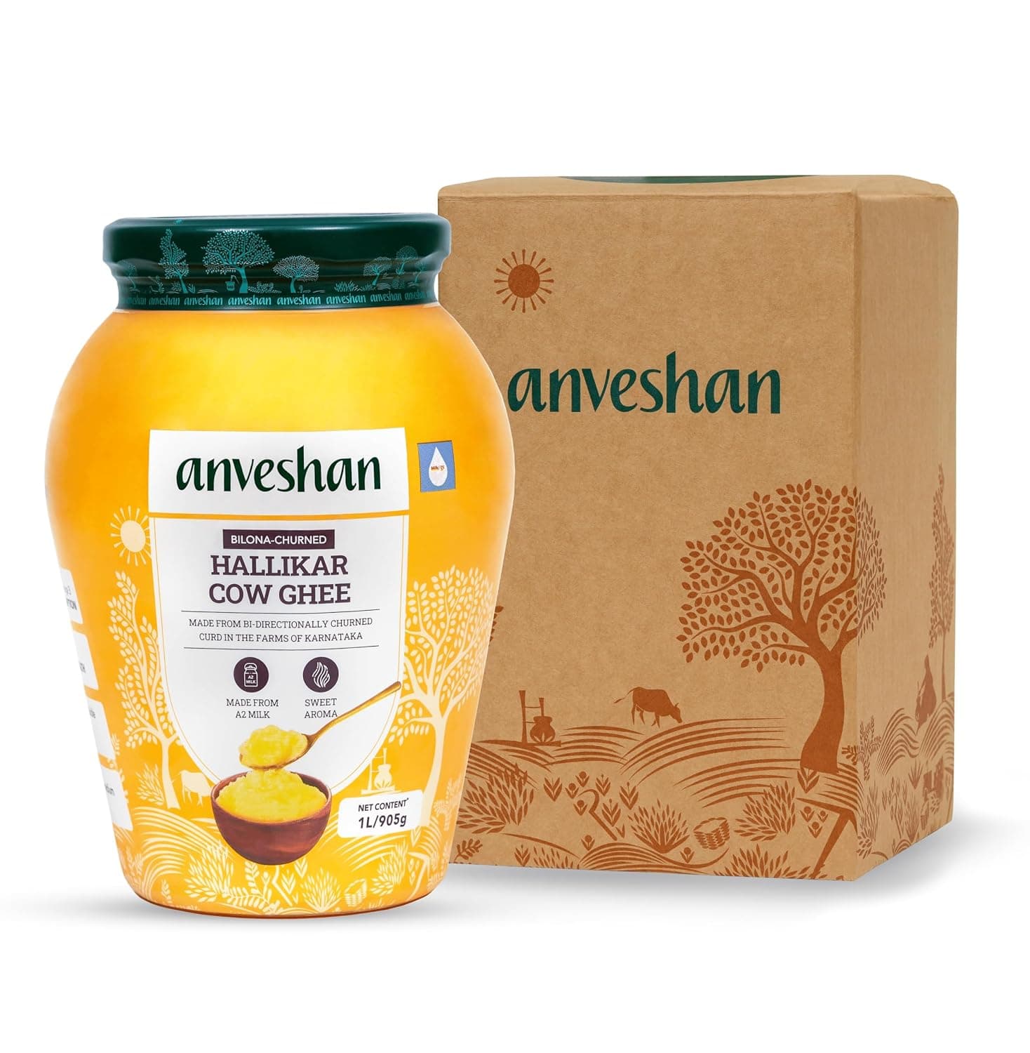 Anveshan A2 Cow Ghee (Bilona Method)