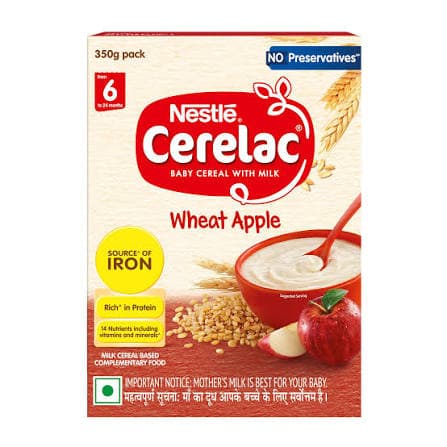 Cerelac Wheat Apple Cereal (6+ Months)
